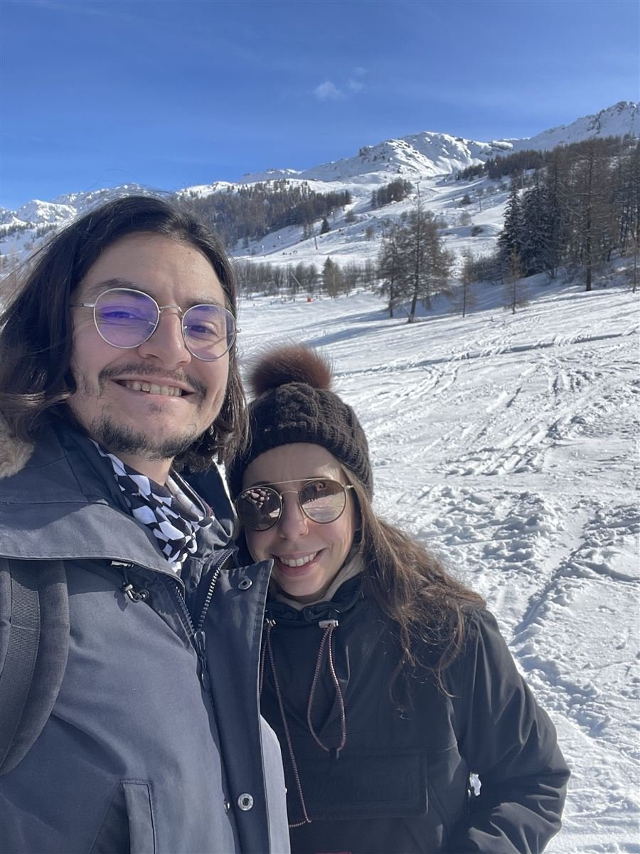 Cécilia et Mathieu à la neige